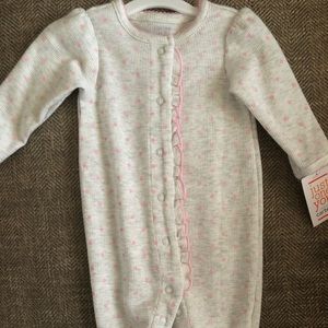 Carters polka dot footie NWT